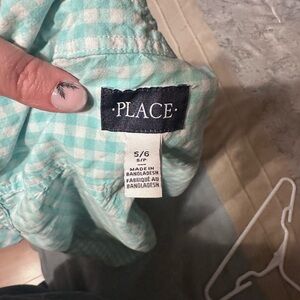 Place Kids Button Down Shirt - Light Blue Checkered